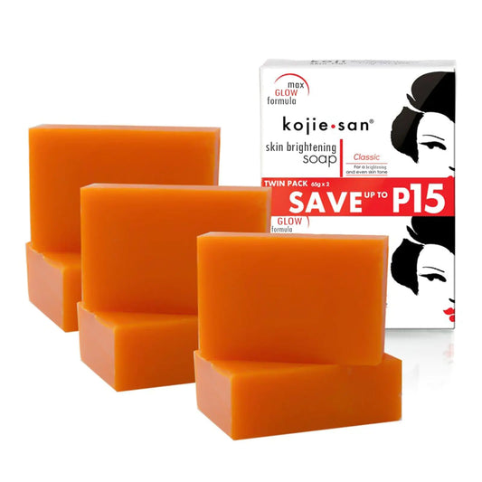 Kojie San Skin Brightening Soap – The Original Kojic Acid Soap that Reduces Visibility of Dark Spots Hyper-pigmentation & Other Types of Skin Damages – 100g x 6 Bars